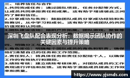 深圳飞盘队配合表现分析:数据揭示团队协作的关键因素与提升策略